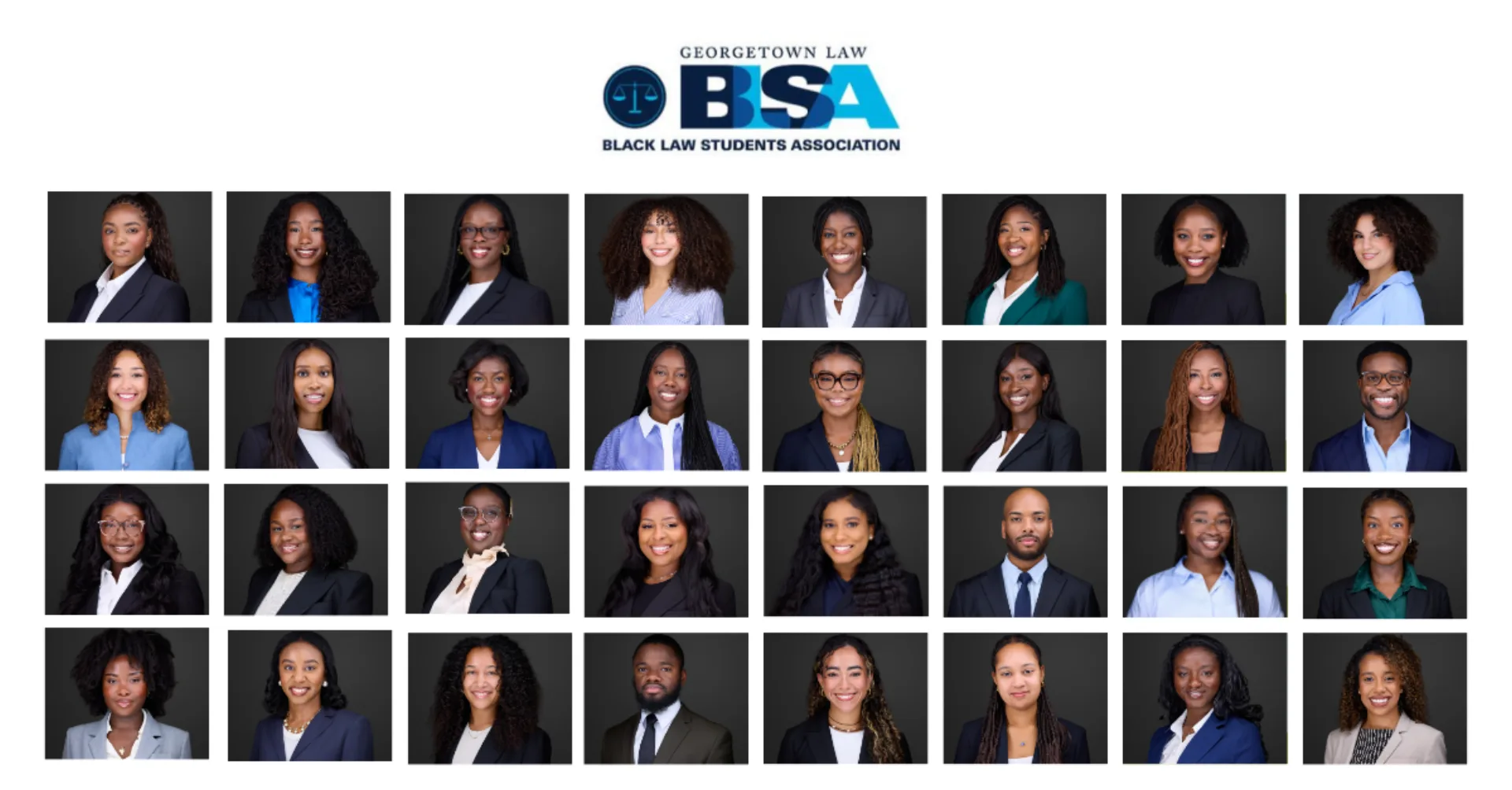 BLSA corporate team headshots grid with consistent professional styling